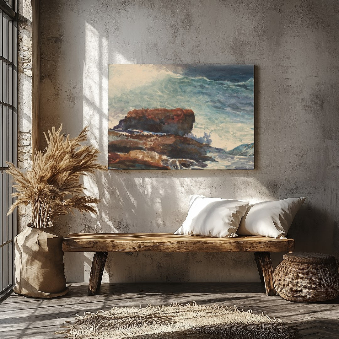 Capture the awe-inspiring force of nature with this breathtaking seascape. Waves crash against for Veranda