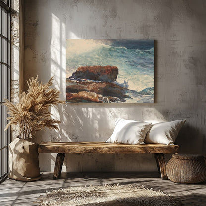 Capture the awe-inspiring force of nature with this breathtaking seascape. Waves crash against for Veranda