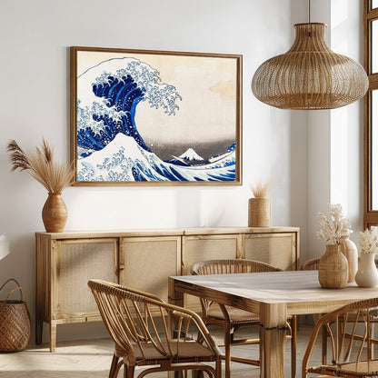 Dive into the power of nature with this breathtaking seascape artwork. The vibrant blues and for Dining