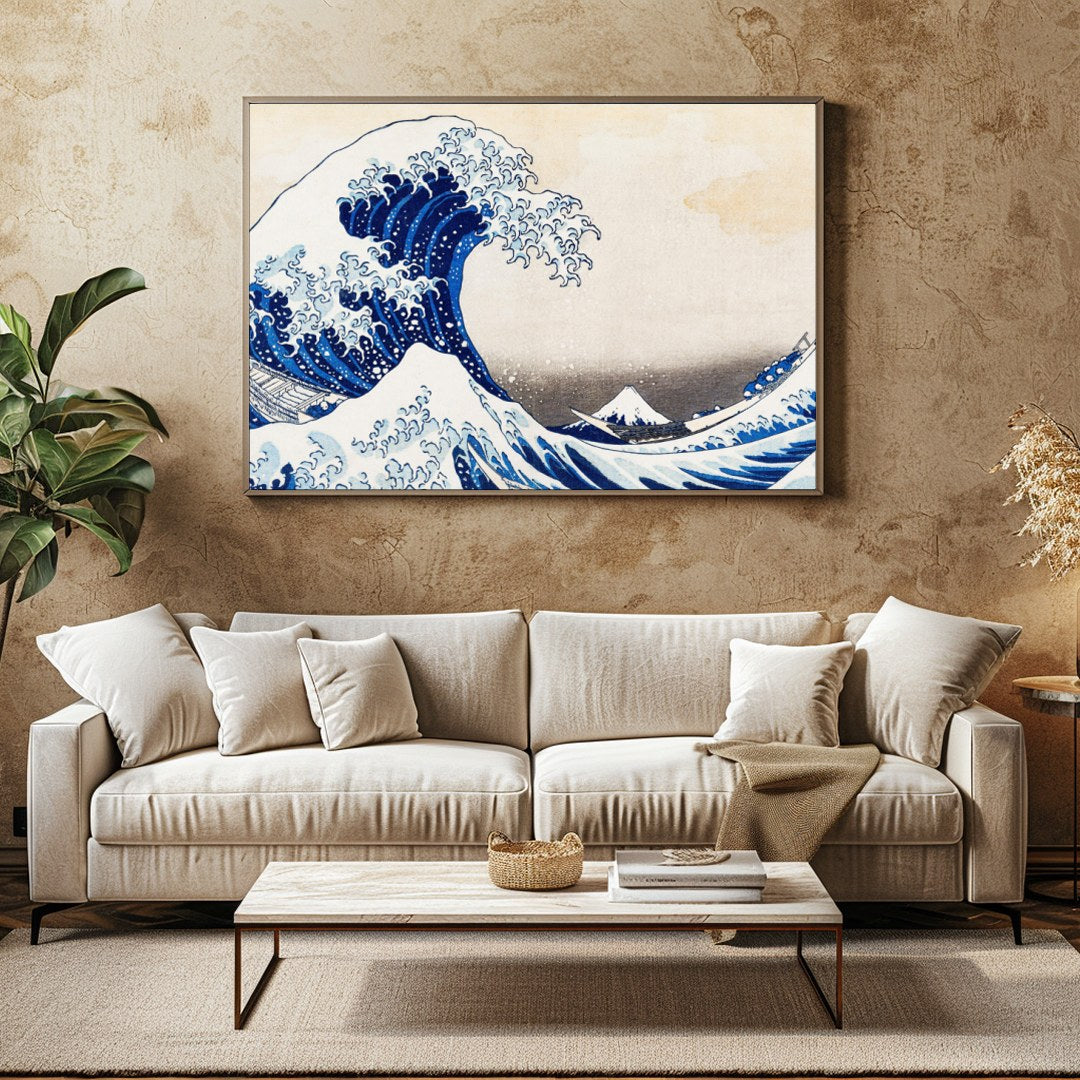 Dive into the power of nature with this breathtaking seascape artwork. The vibrant blues and for Family Room