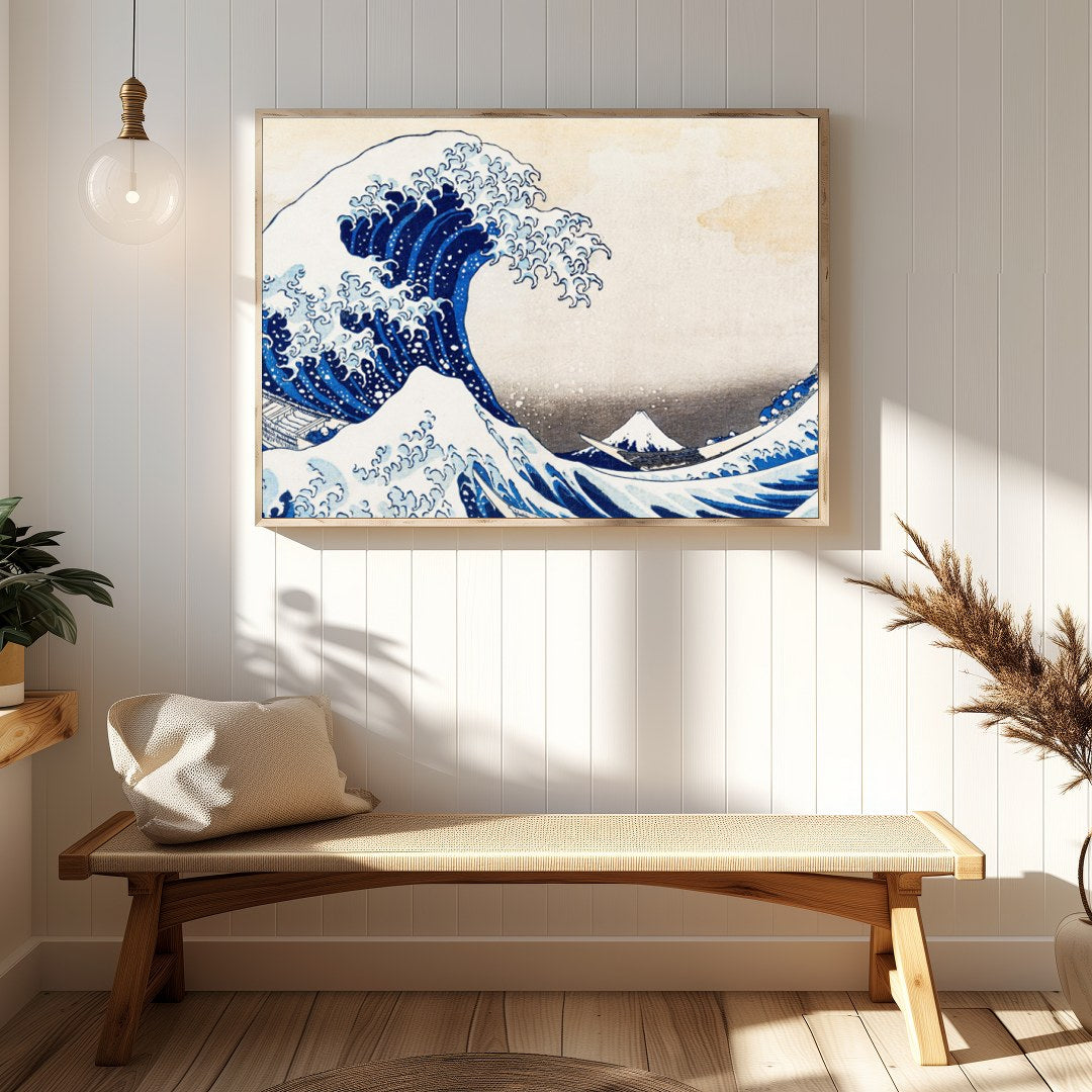 Dive into the power of nature with this breathtaking seascape artwork. The vibrant blues and for gallery
