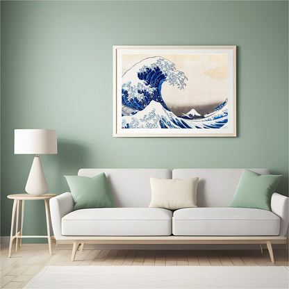 Dive into the power of nature with this breathtaking seascape artwork. The vibrant blues and for Hall