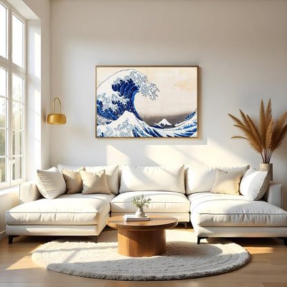 Dive into the power of nature with this breathtaking seascape artwork. The vibrant blues and for Living Room