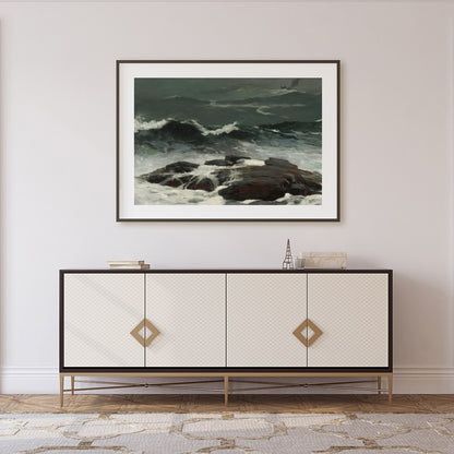 Immerse yourself in the power and beauty of the sea with this captivating artwork. The dynamic for Foyer
