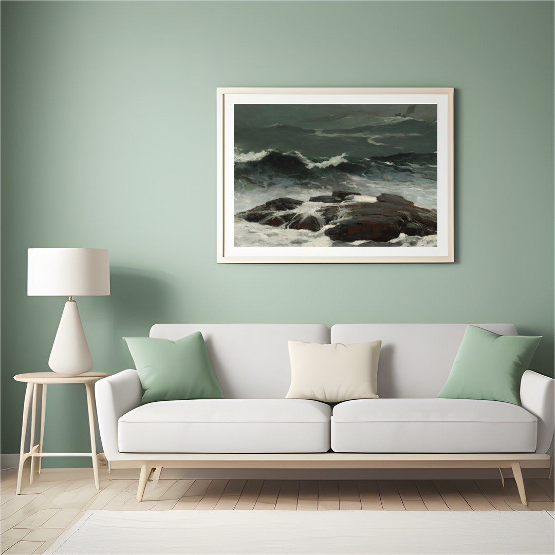 Immerse yourself in the power and beauty of the sea with this captivating artwork. The dynamic for Hall