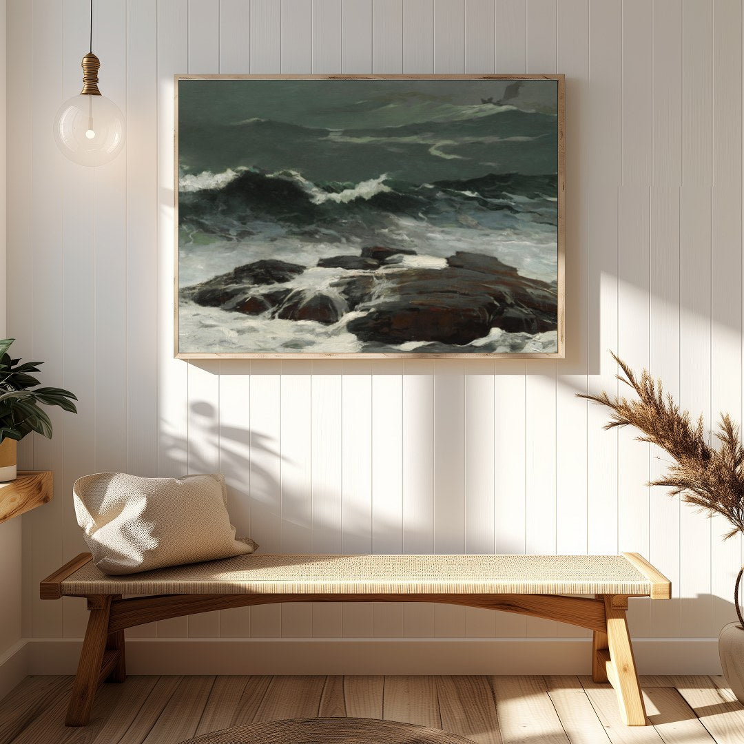 Immerse yourself in the power and beauty of the sea with this captivating artwork. The dynamic for Hallway