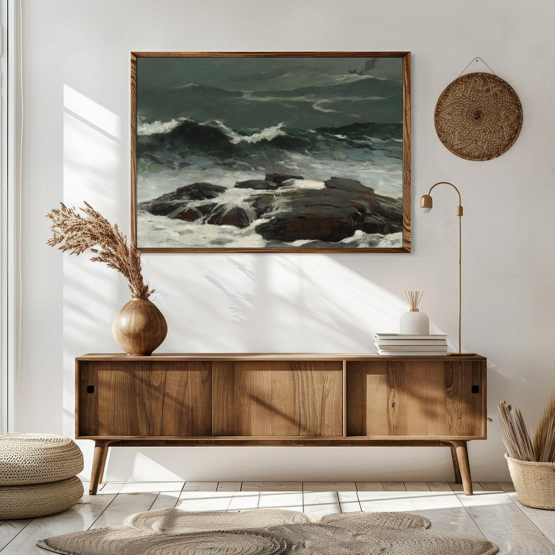 Immerse yourself in the power and beauty of the sea with this captivating artwork. The dynamic for Sitting Area