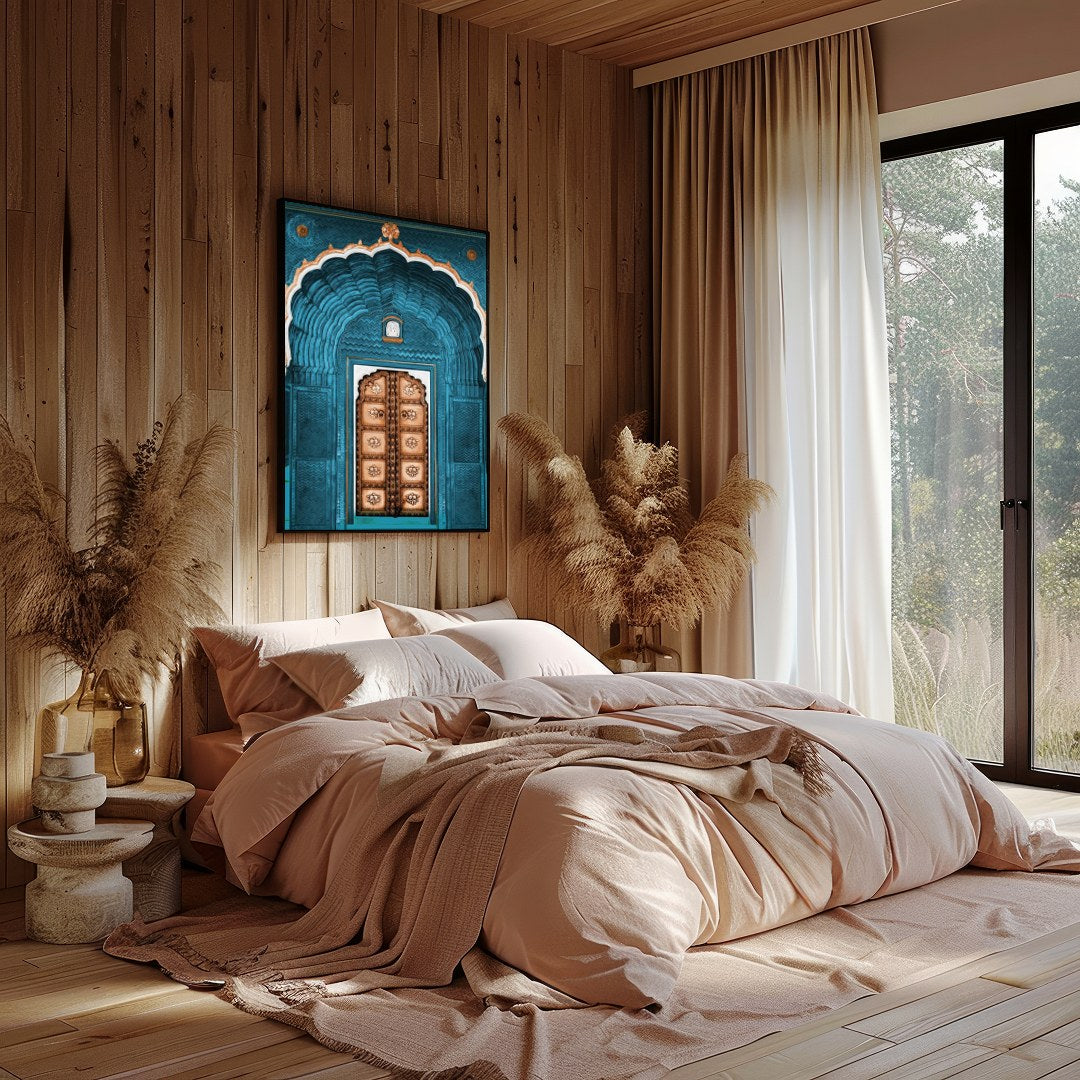 Immerse yourself in the captivating allure of a bygone era with this exquisite piece of wall art, for Bedroom