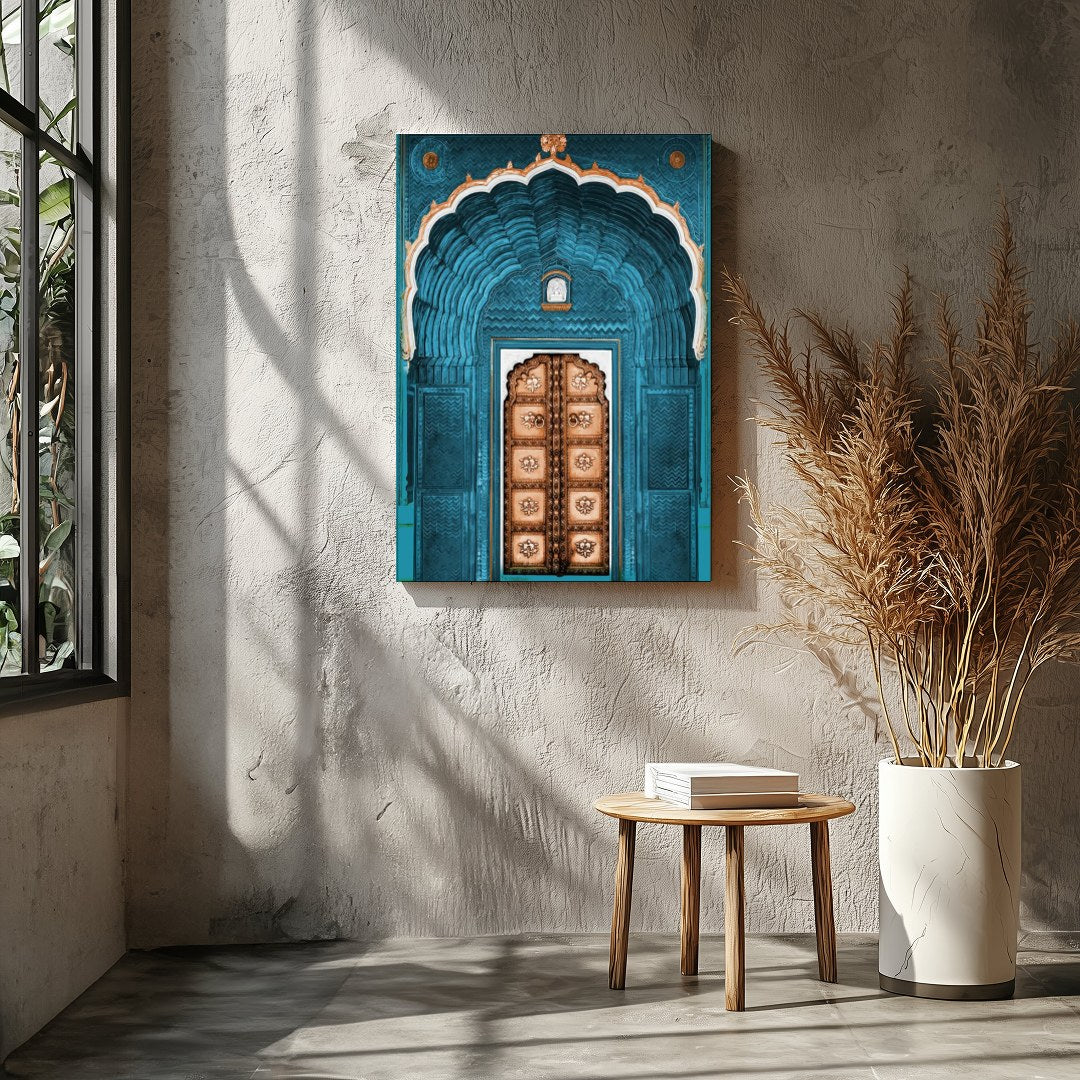 Immerse yourself in the captivating allure of a bygone era with this exquisite piece of wall art, for Entrance