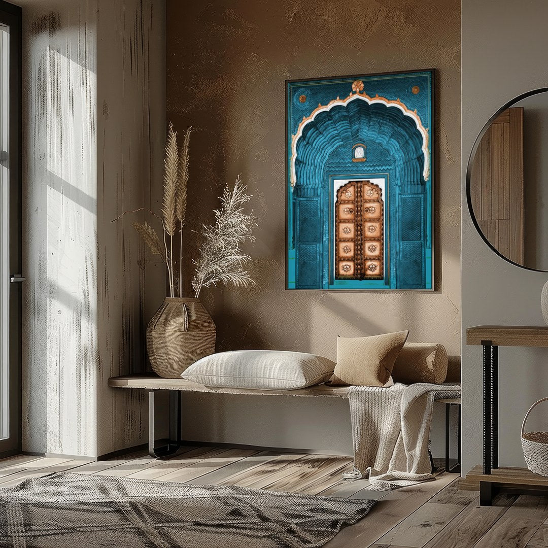 Immerse yourself in the captivating allure of a bygone era with this exquisite piece of wall art, for interior