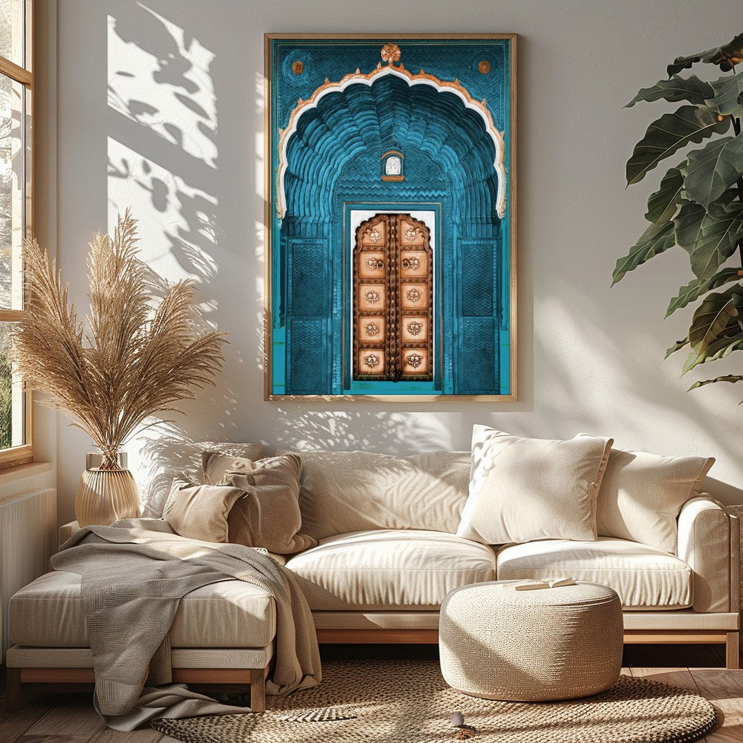 Immerse yourself in the captivating allure of a bygone era with this exquisite piece of wall art, for Sitting Area