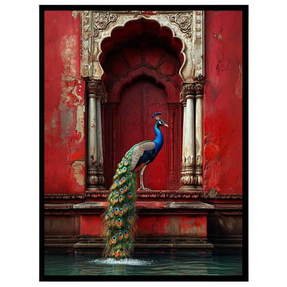 Capture the regal essence of classical Indian art with this mesmerizing Pichwai print, depicting a for decor