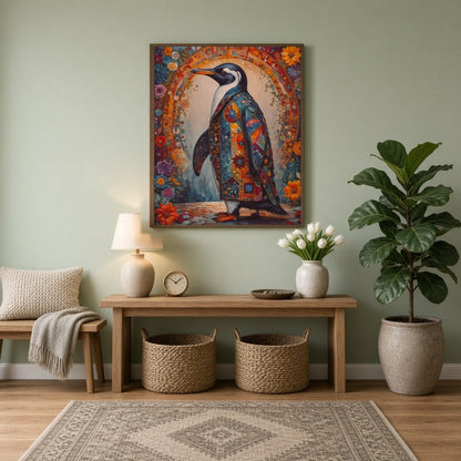 Step into a realm of whimsy and elegance with this captivating art piece, showcasing a proud for Entrance