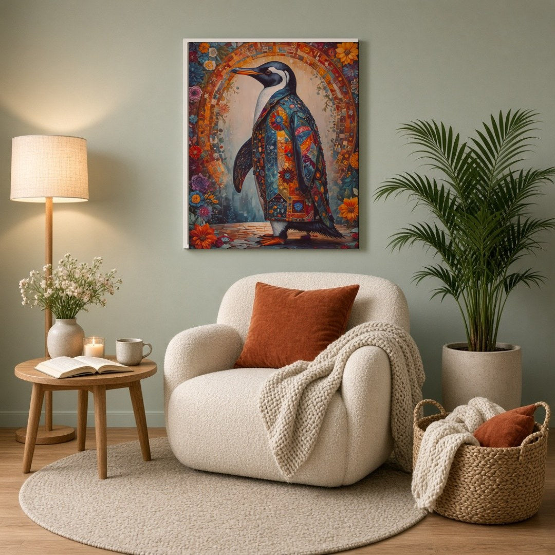 Step into a realm of whimsy and elegance with this captivating art piece, showcasing a proud for Reading Nook