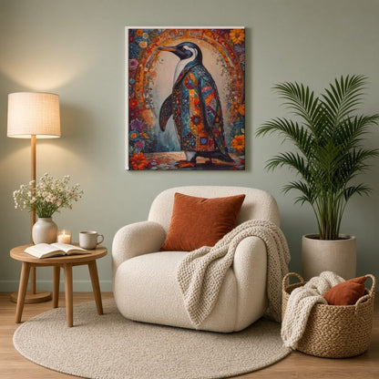 Step into a realm of whimsy and elegance with this captivating art piece, showcasing a proud for Reading Nook