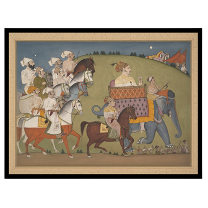 Experience the grandeur of Mughal imperial power with this intricate artwork, showcasing the for sweet-home