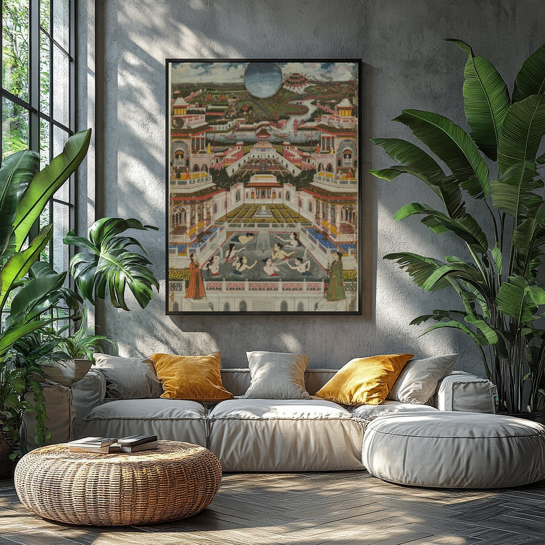 Immerse yourself in the grandeur of a regal world with this stunning artwork. Featuring intricate for Balcony