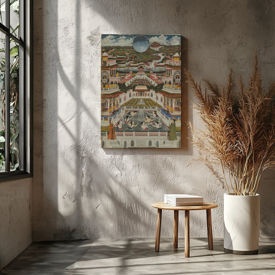 Immerse yourself in the grandeur of a regal world with this stunning artwork. Featuring intricate for Entrance