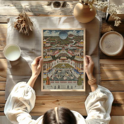 Immerse yourself in the grandeur of a regal world with this stunning artwork. Featuring intricate for Kitchen