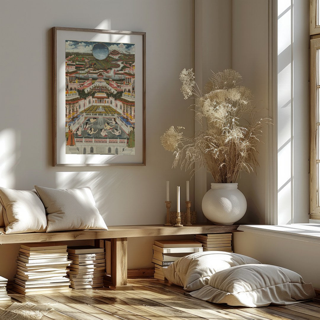Immerse yourself in the grandeur of a regal world with this stunning artwork. Featuring intricate for sanctuary