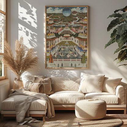 Immerse yourself in the grandeur of a regal world with this stunning artwork. Featuring intricate for Sitting Area