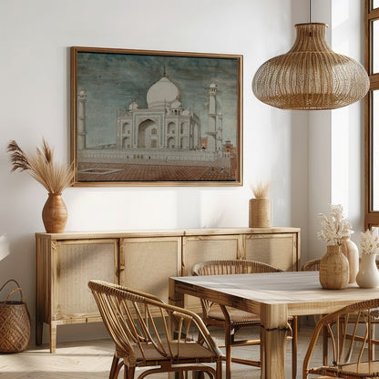 Capture the timeless beauty of the Taj Mahal with this exquisite artwork. The detailed rendering for Dining