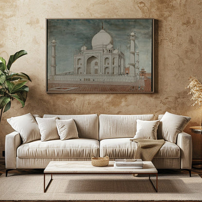 Capture the timeless beauty of the Taj Mahal with this exquisite artwork. The detailed rendering for Family Room