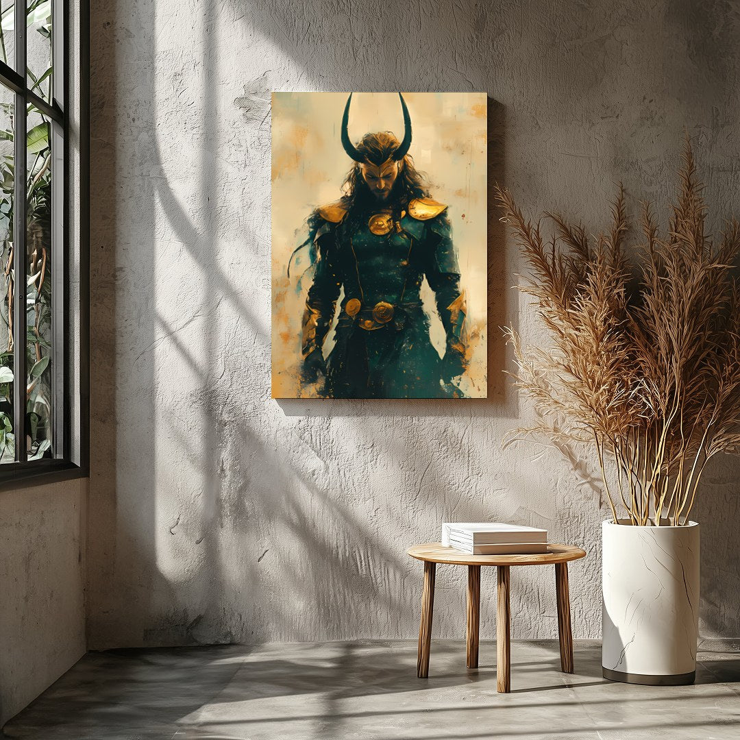 Unveil the enigma of this majestic warrior, cloaked in an ethereal blend of earthy tones and gold. for Entrance