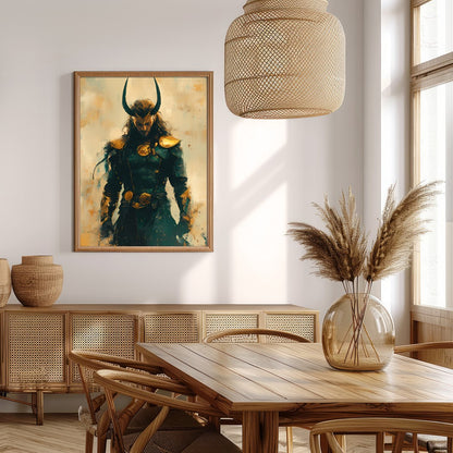 Unveil the enigma of this majestic warrior, cloaked in an ethereal blend of earthy tones and gold. for Extra Kitchen