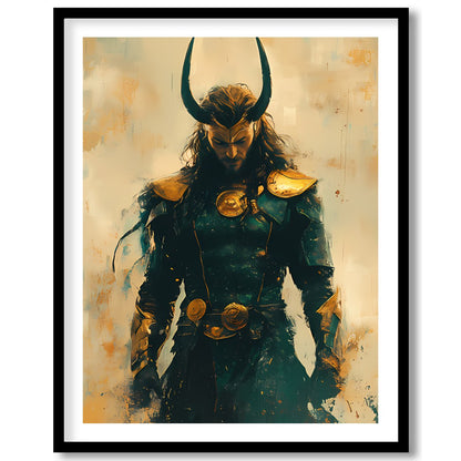 Unveil the enigma of this majestic warrior, cloaked in an ethereal blend of earthy tones and gold. for interior