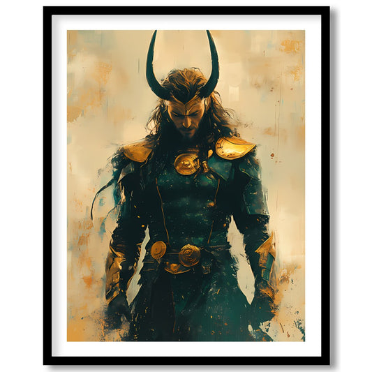 Unveil the enigma of this majestic warrior, cloaked in an ethereal blend of earthy tones and gold. for interior