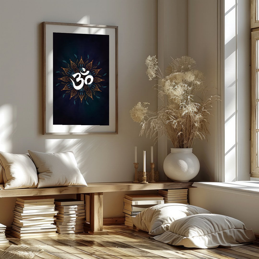 Immerse yourself in tranquility with this mesmerizing mandala design featuring an elegantly styled for area