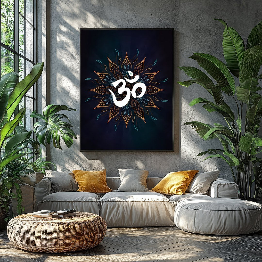 Immerse yourself in tranquility with this mesmerizing mandala design featuring an elegantly styled for Balcony