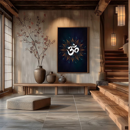 Immerse yourself in tranquility with this mesmerizing mandala design featuring an elegantly styled for Hall