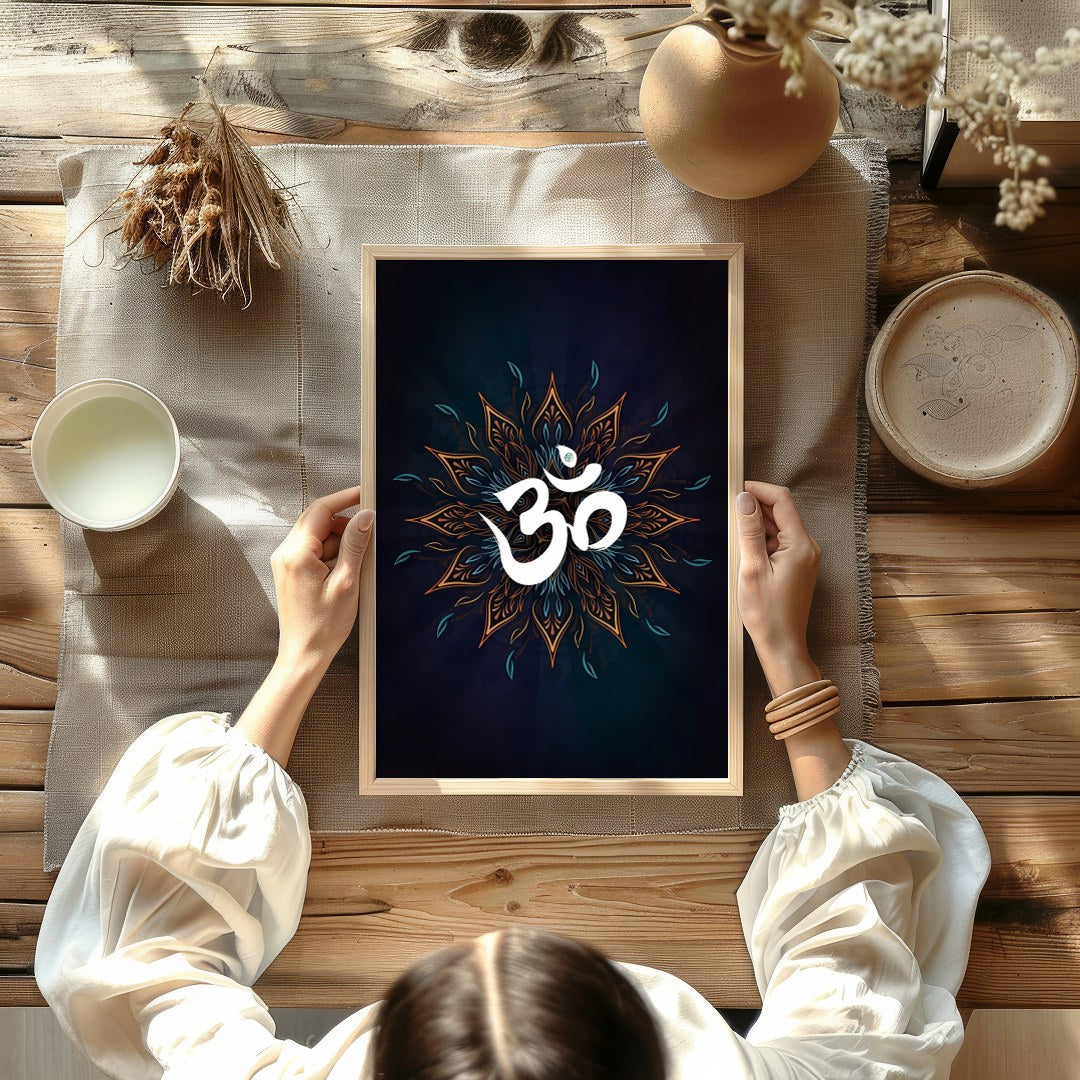 Immerse yourself in tranquility with this mesmerizing mandala design featuring an elegantly styled for Kitchen