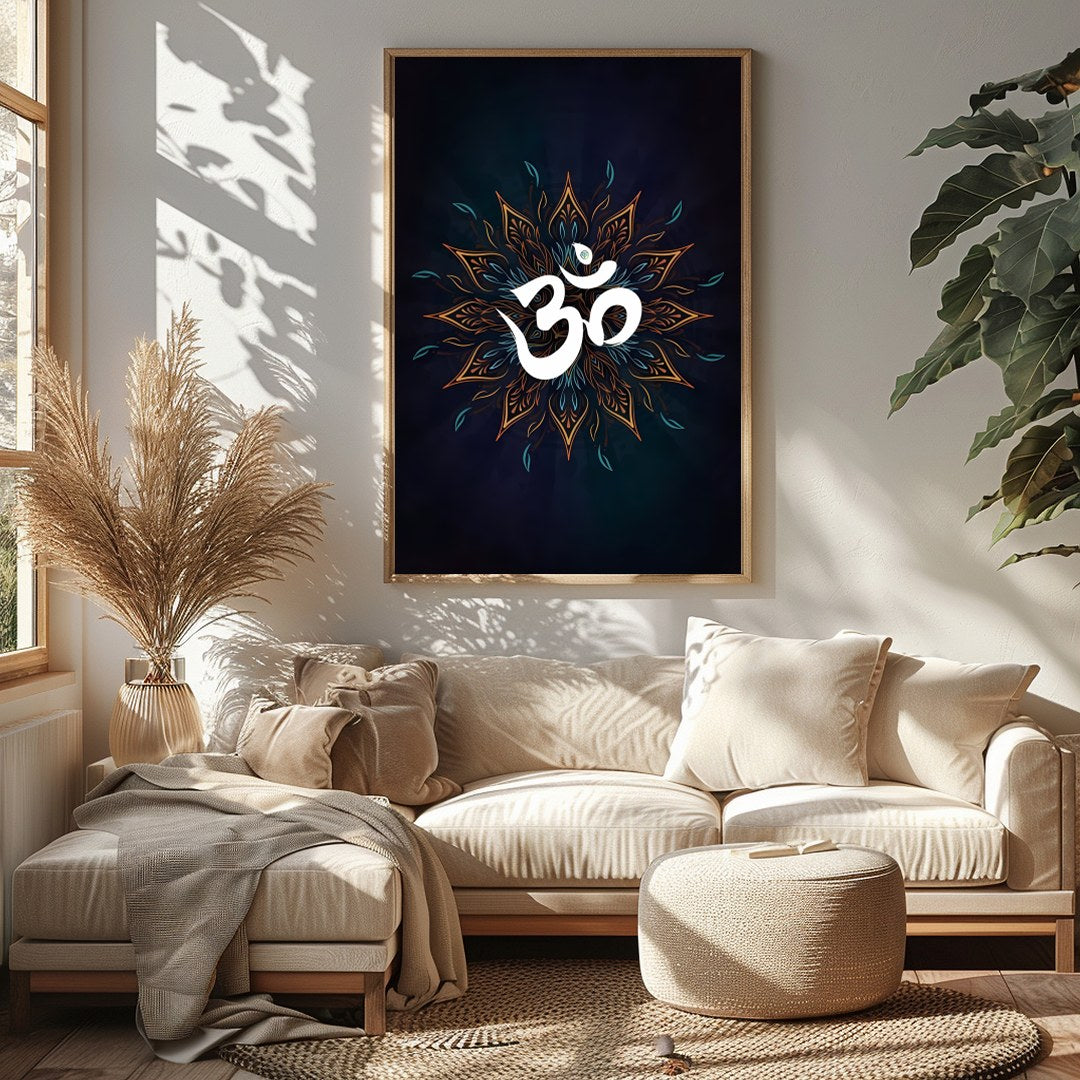 Immerse yourself in tranquility with this mesmerizing mandala design featuring an elegantly styled for Sitting Area