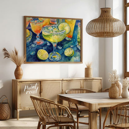 Margarita Magic Painting available online at Paint Road for only Margarita Magic showing beverage brushstrokes and chilled