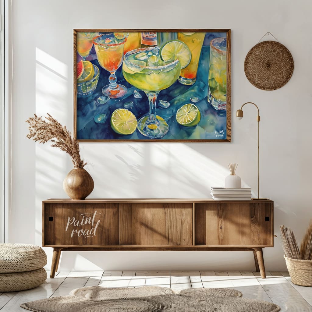 Margarita Magic Painting available online at Paint Road for only Margarita Magic showing beverage brushstrokes and chilled