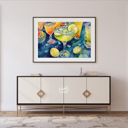 Margarita Magic Painting available online at Paint Road for only Margarita Magic showing beverage brushstrokes and chilled