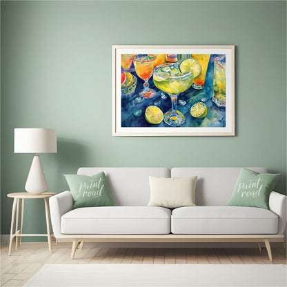 Margarita Magic Painting available online at Paint Road for only Margarita Magic showing beverage brushstrokes and chilled