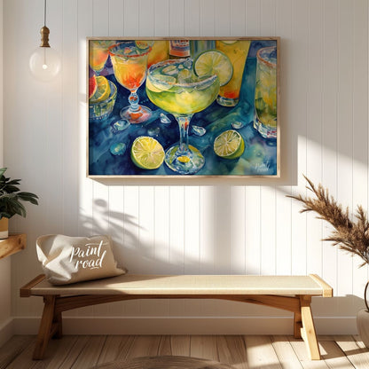 Margarita Magic Painting available online at Paint Road for only Margarita Magic showing beverage brushstrokes and chilled