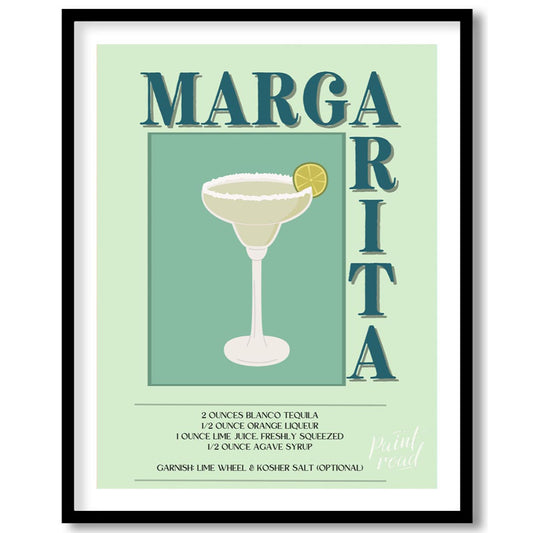 This stylish and visually appealing poster features a classic Margarita cocktail, presented with a … for lovely house