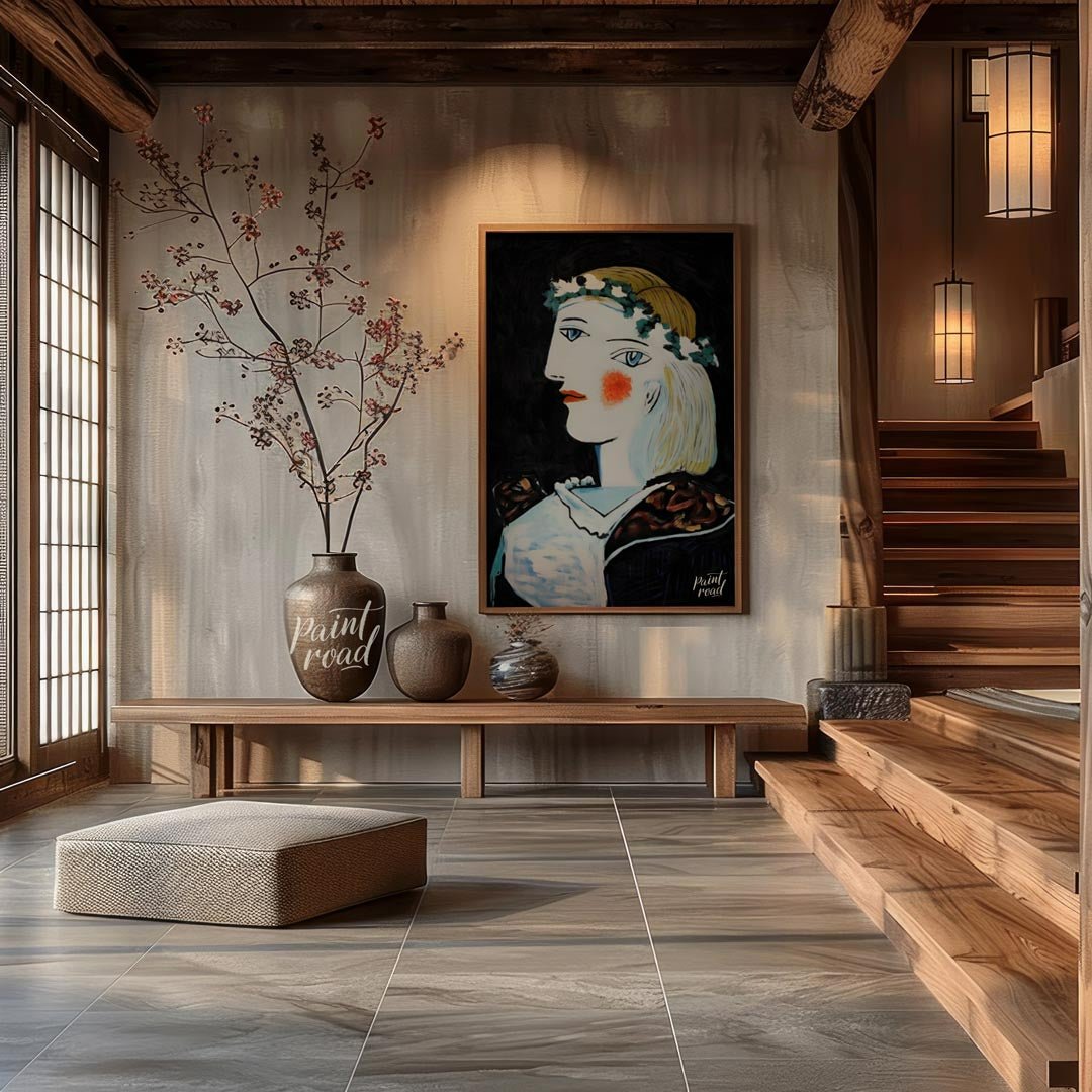 Marie - Thérèse with Garland Painting available online at Paintroad showing 1937 Abstract and Bedroom