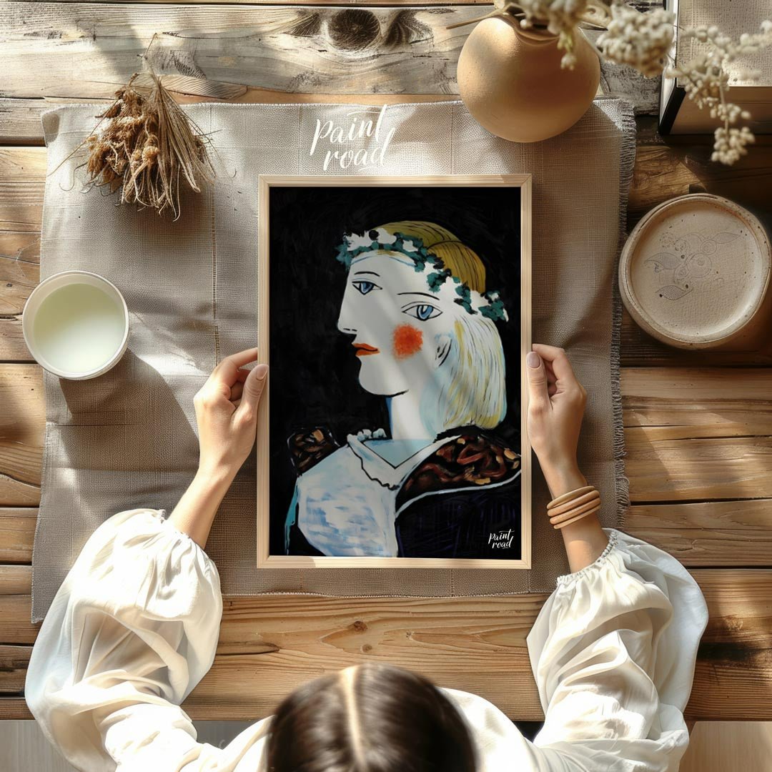 Marie - Thérèse with Garland Painting available online at Paintroad showing 1937 Abstract and Bedroom