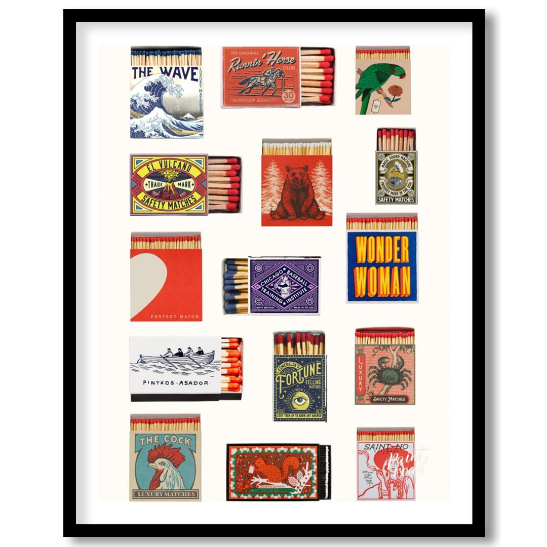 This curated image showcases a charming collection of various vintage and decorative matchbox desig… for lovely house