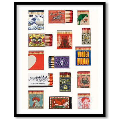 This curated image showcases a charming collection of various vintage and decorative matchbox desig… for lovely house