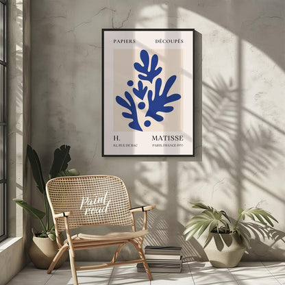 Matisse Blue Leaves Painting available online at Paintroad showing abstract art art history and art lover