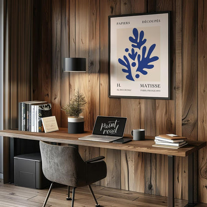 Matisse Blue Leaves Painting available online at Paintroad showing abstract art art history and art lover