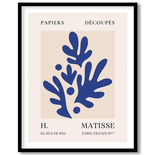 Matisse Blue Leaves Painting available online at Paintroad showing abstract art art history and art lover