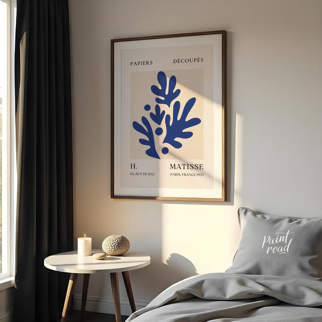 Matisse Blue Leaves Painting available online at Paintroad showing abstract art art history and art lover